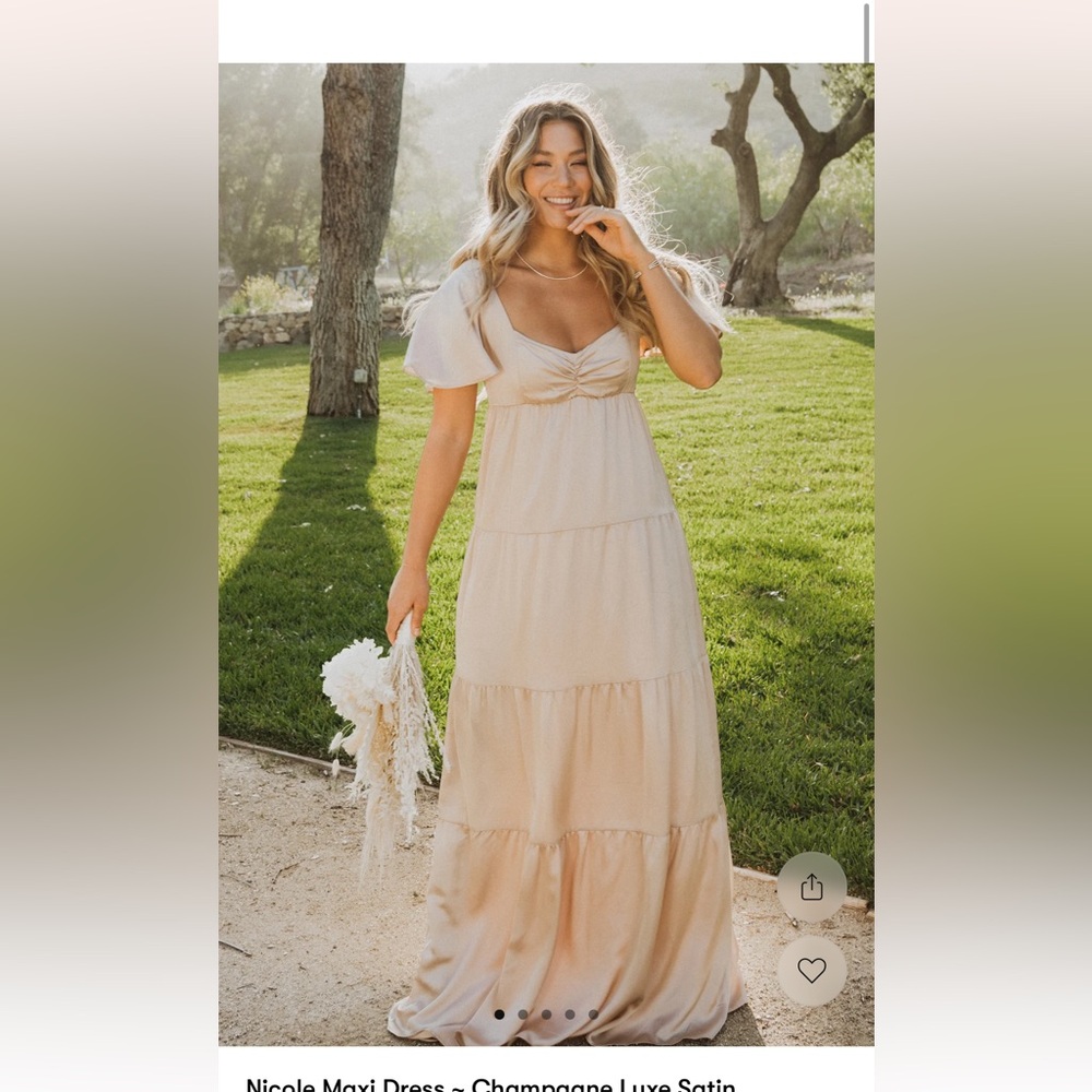 Elegant Cream Maxi Dress